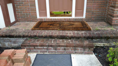 Crumbling brick porch